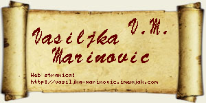 Vasiljka Marinović vizit kartica